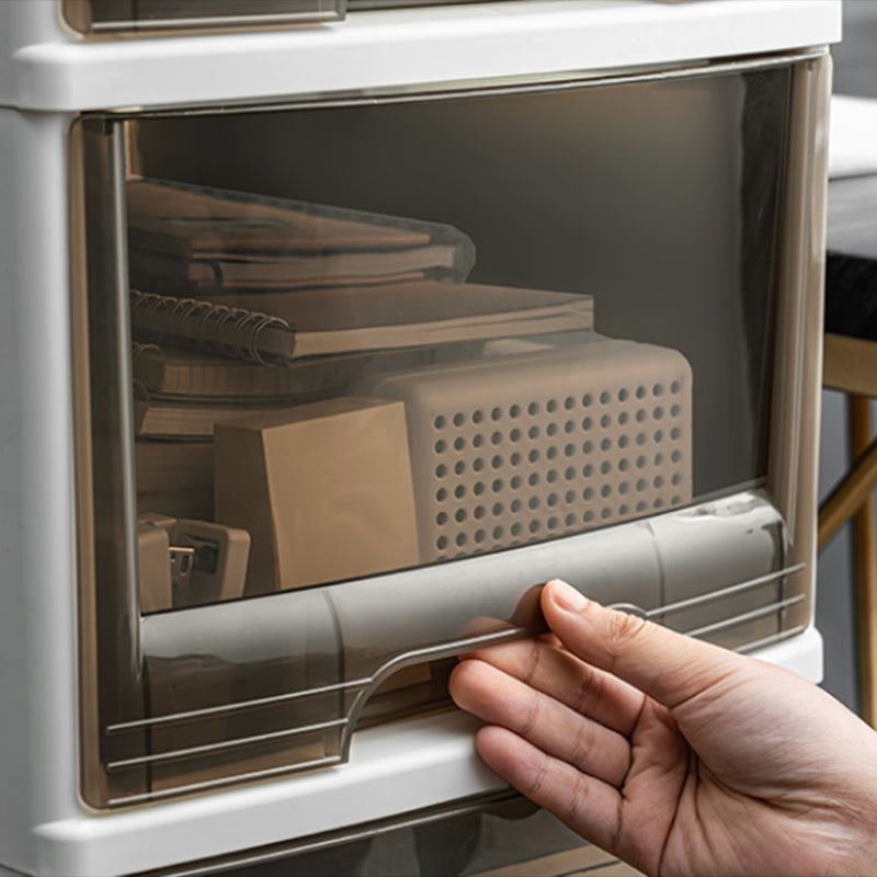 Gabinetto di plastica del file di plastica trasparente verticale