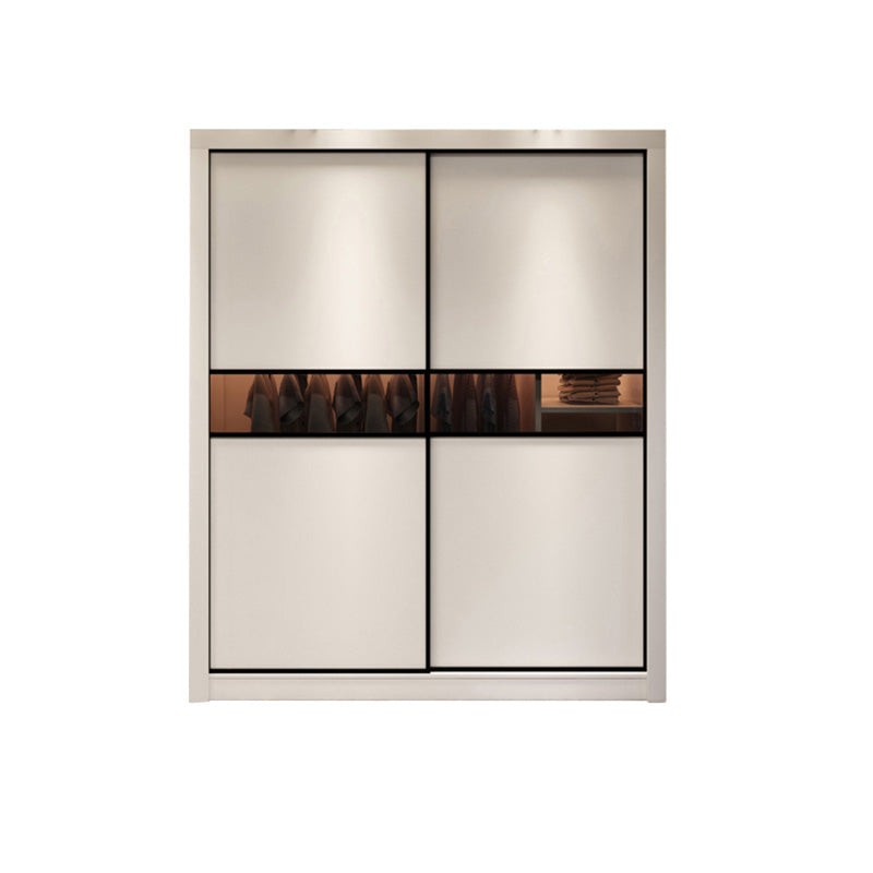 Modern Wooden Wardrobe Closet Bedroom Sliding Doors Storage Armoire