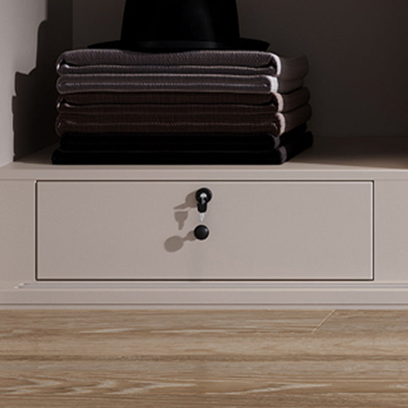 Armoire de rangement en bois de chambre Armoire de style moderne avec canne à vêtements