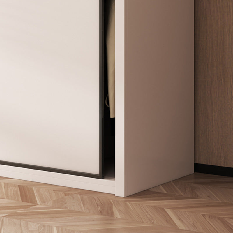 Armoire de rangement en bois de chambre Armoire de style moderne avec canne à vêtements