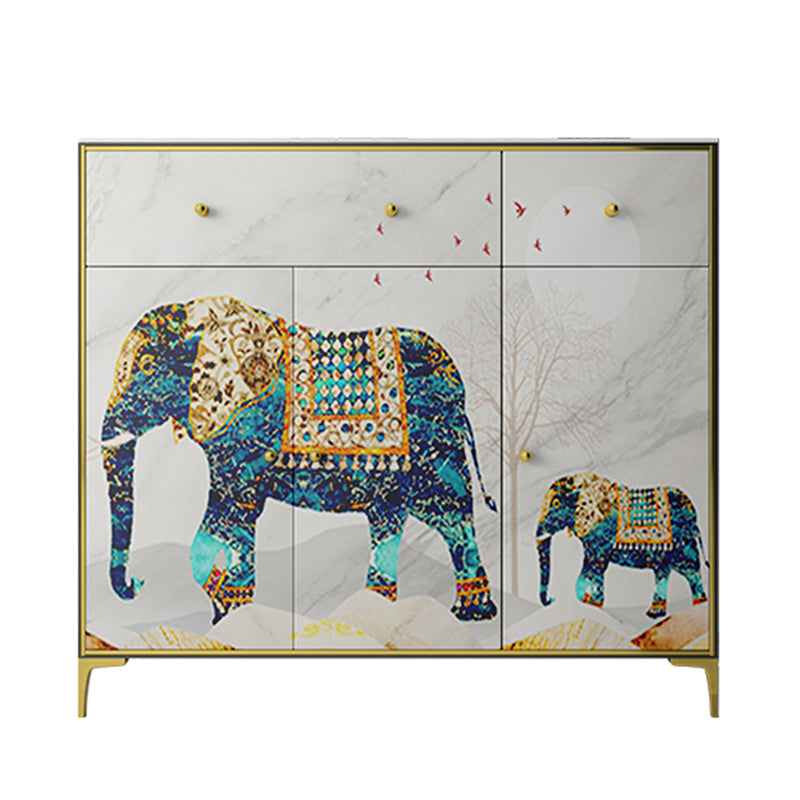 Glam Sideboard Cabinet Stone Sideboard with Drawers for Living Room Gold-Blue Clearhalo 'buffet_sideboard' 'Buffets & Sideboards' 'furn' 'furn_buffet_sideboard' 'Furniture' 'Kitchen & Dining Furniture' 7551746