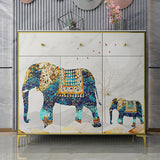 Glam Sideboard Cabinet Stone Sideboard with Drawers for Living Room Clearhalo 'buffet_sideboard' 'Buffets & Sideboards' 'furn' 'furn_buffet_sideboard' 'Furniture' 'Kitchen & Dining Furniture' 7551749