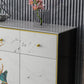 Glam Sideboard Cabinet Stone Sideboard with Drawers for Living Room Clearhalo 'buffet_sideboard' 'Buffets & Sideboards' 'furn' 'furn_buffet_sideboard' 'Furniture' 'Kitchen & Dining Furniture' 7551751