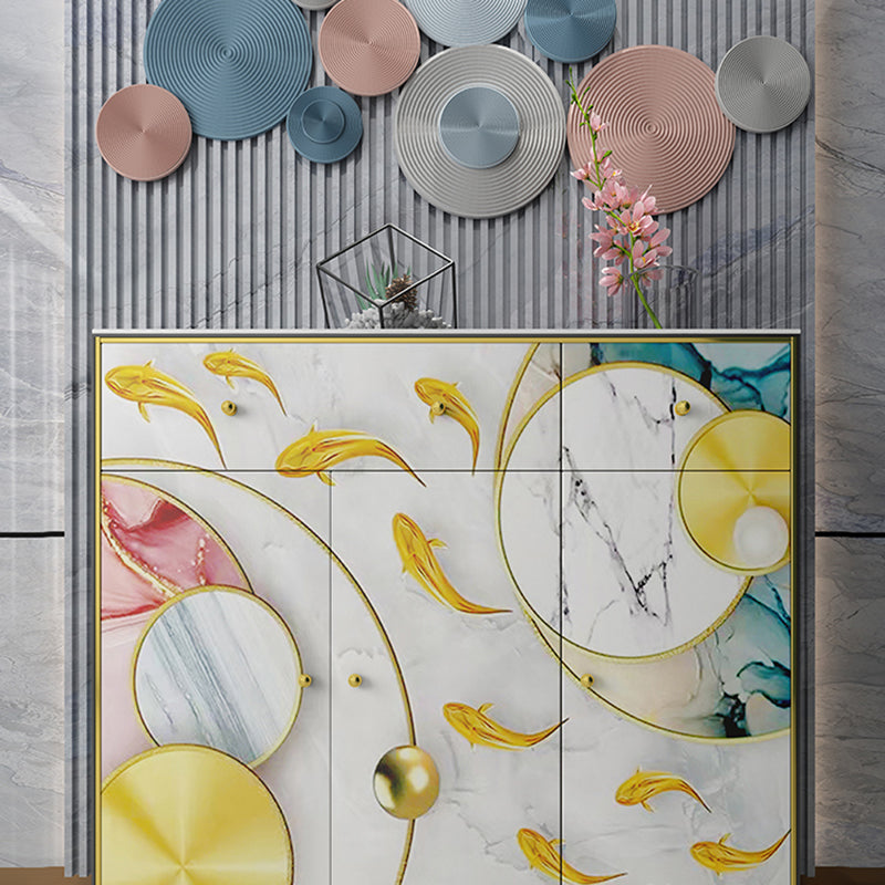 Glam Sideboard Cabinet Stone Sideboard with Drawers for Living Room Clearhalo 'buffet_sideboard' 'Buffets & Sideboards' 'furn' 'furn_buffet_sideboard' 'Furniture' 'Kitchen & Dining Furniture' 7551755