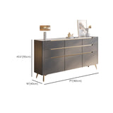 Contemporary Sideboard Cabinet Stone Sideboard Table with Drawers for Kitchen Clearhalo 'buffet_sideboard' 'Buffets & Sideboards' 'furn' 'furn_buffet_sideboard' 'Furniture' 'Kitchen & Dining Furniture' 7551822