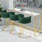 Faux Marble Bar Dining Table Geometric Bar Table for Cafe And Breakroom