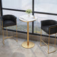 Faux Marble Bar Dining Table Geometric Bar Table for Cafe And Breakroom
