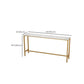 Faux Marble Bar Dining Table Geometric Bar Table for Cafe And Breakroom