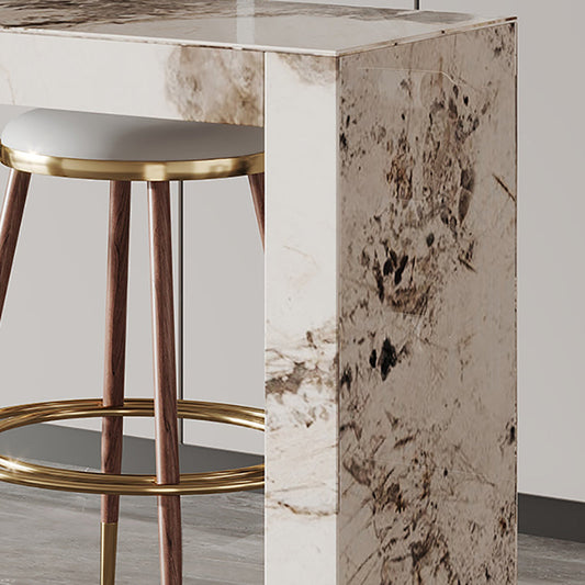 Mesa de comedor moderna Mesa de bar rectangular de piedra para sala de estar