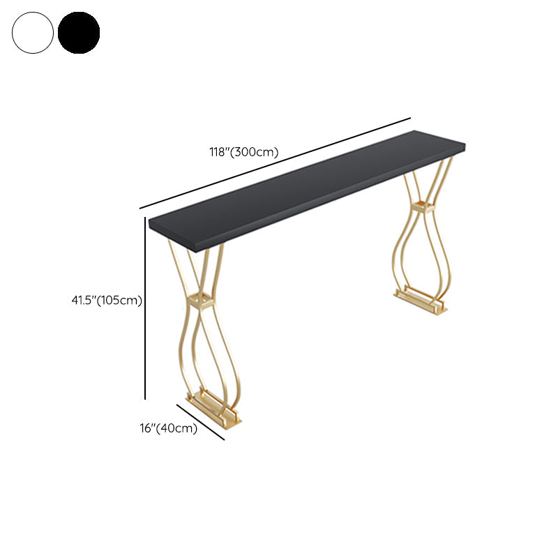 Glam Stone Bar Dining Table Rectangle Bar Table for Cafe And Breakroom Clearhalo 'Bar Furniture' 'Bar Tables' 'bar_tables' 'furn' 'furn_bar_tables' 'Furniture' 'Kitchen & Dining Furniture' 7551958