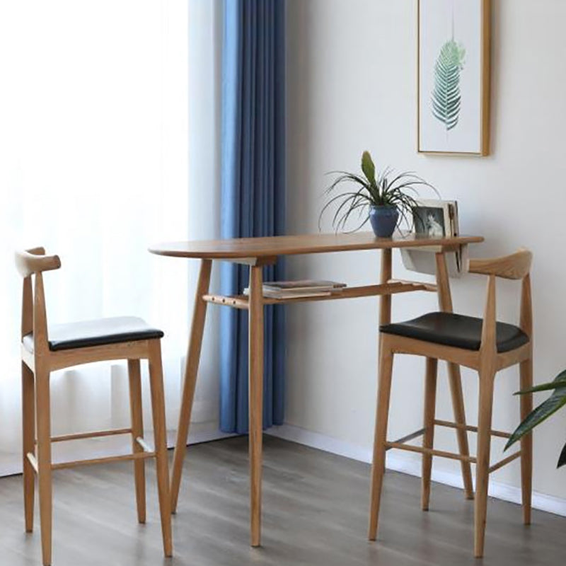 Solid Wood Pub Height Dining Table Contemporary Counter Height Table