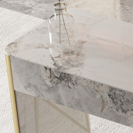 Mesa de comedor de barra de piedra estilo glamour de mesa rectangular para sala de estar para sala de estar