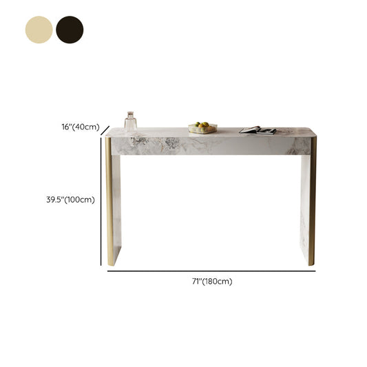 Mesa de comedor de barra de piedra estilo glamour de mesa rectangular para sala de estar para sala de estar