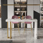 Glam Style Stone Bar Dining Table Rectangle Bar Table for Indoor Clearhalo 'Bar Furniture' 'Bar Tables' 'bar_tables' 'furn' 'furn_bar_tables' 'Furniture' 'Kitchen & Dining Furniture' 7552073