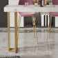 Glam Style Stone Bar Dining Table Rectangle Bar Table for Indoor Clearhalo 'Bar Furniture' 'Bar Tables' 'bar_tables' 'furn' 'furn_bar_tables' 'Furniture' 'Kitchen & Dining Furniture' 7552076
