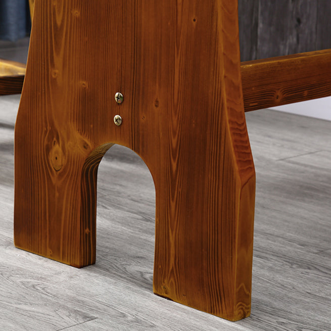 Table de bistro en bois de pin marron avec support à vin, table de pub pour bar