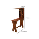 Bruine dennenhout bistro tafel met wijnhouder pubtafel voor bar