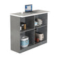 Modern Indoor Bar Stool Table Faux Wood Rectangle Counter Table Gray-White Without Chairs Clearhalo 'Bar Furniture' 'Bar Tables' 'bar_tables' 'furn' 'furn_bar_tables' 'Furniture' 'Kitchen & Dining Furniture' 7552128