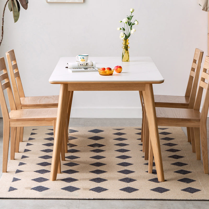 Modern Style Dinette Set 1/5 Pcs Rectangle Solid Wood Dinette Table with Dining Chair Clearhalo 'Dining Room Sets' 'Dining Tables & Seating' 'dining_room_set' 'furn' 'furn_dining_room_set' 'Furniture' 'Kitchen & Dining Furniture' 7552149