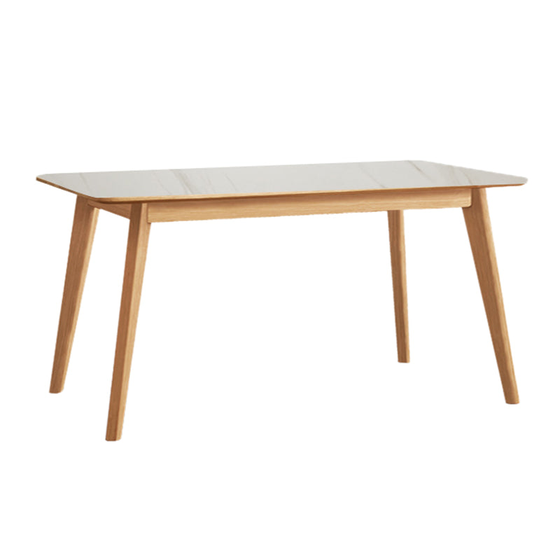 Modern Style Dinette Set 1/5 Pcs Rectangle Solid Wood Dinette Table with Dining Chair Table 1 Piece Clearhalo 'Dining Room Sets' 'Dining Tables & Seating' 'dining_room_set' 'furn' 'furn_dining_room_set' 'Furniture' 'Kitchen & Dining Furniture' 7552150