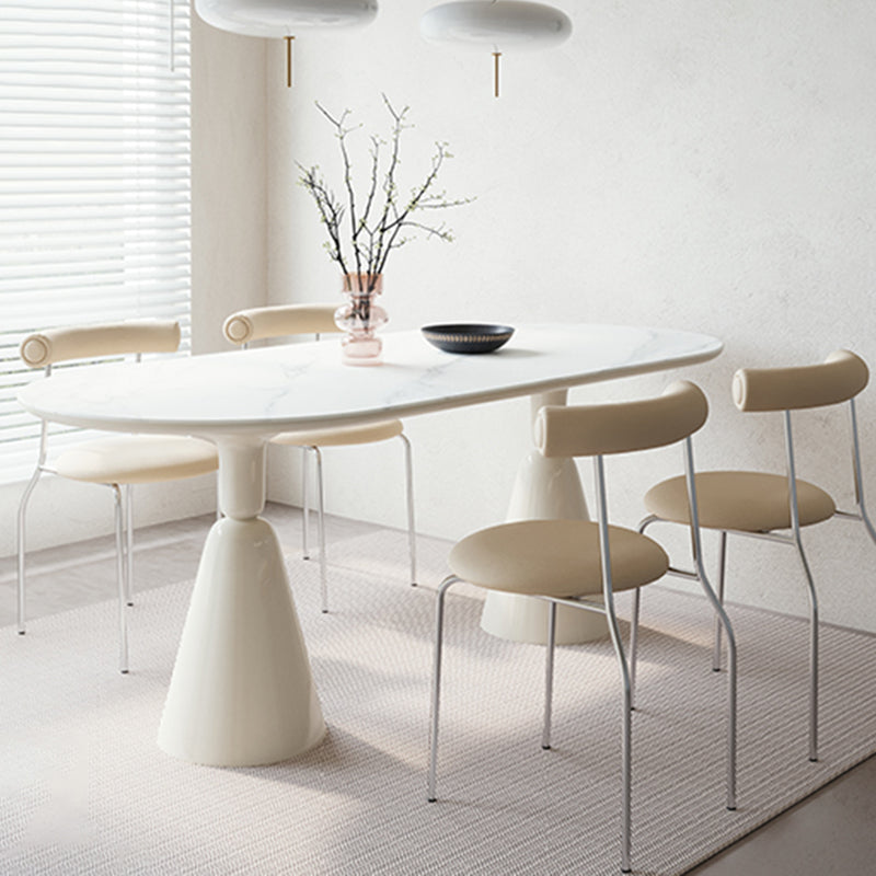 Oval 1/2/4/5/6/7 Piece e set di set di set da pranzo bianco