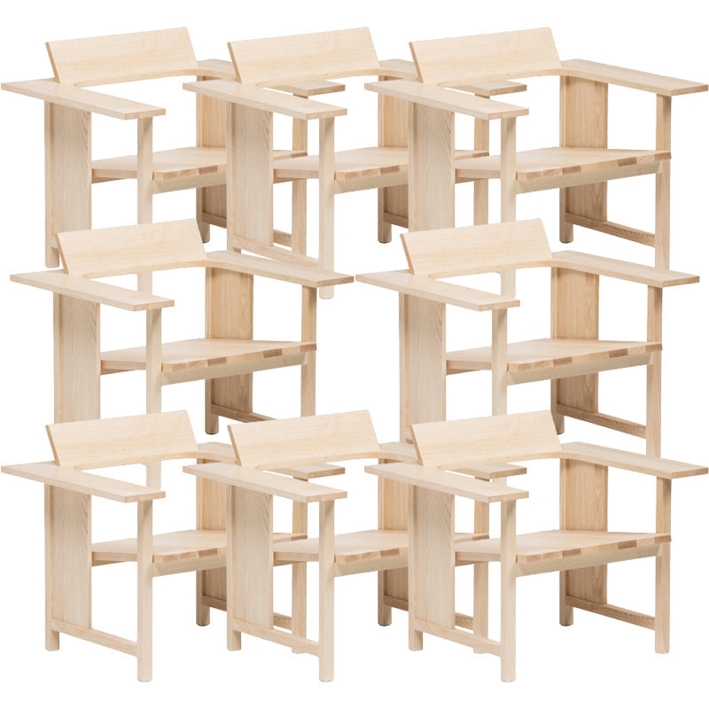 Modern Simple Arm stoel Solid Wood Frame Gueststoel voor eetkamer