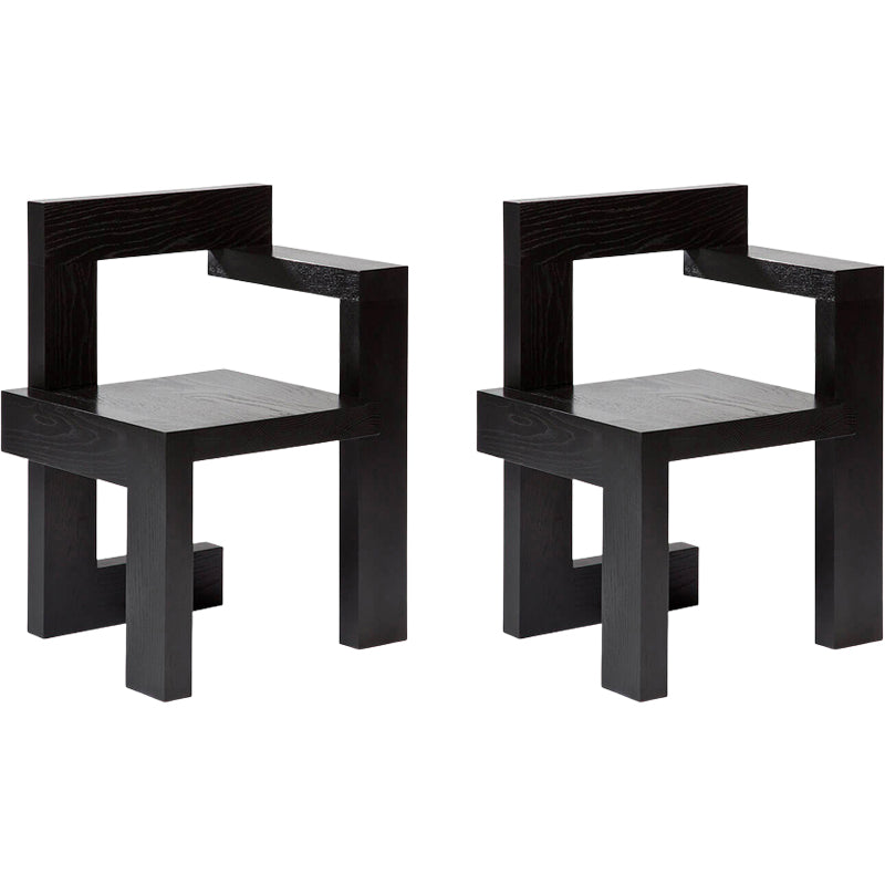 Moderner Armstuhl Holz offener Essakzent -Stuhl für Zuhause