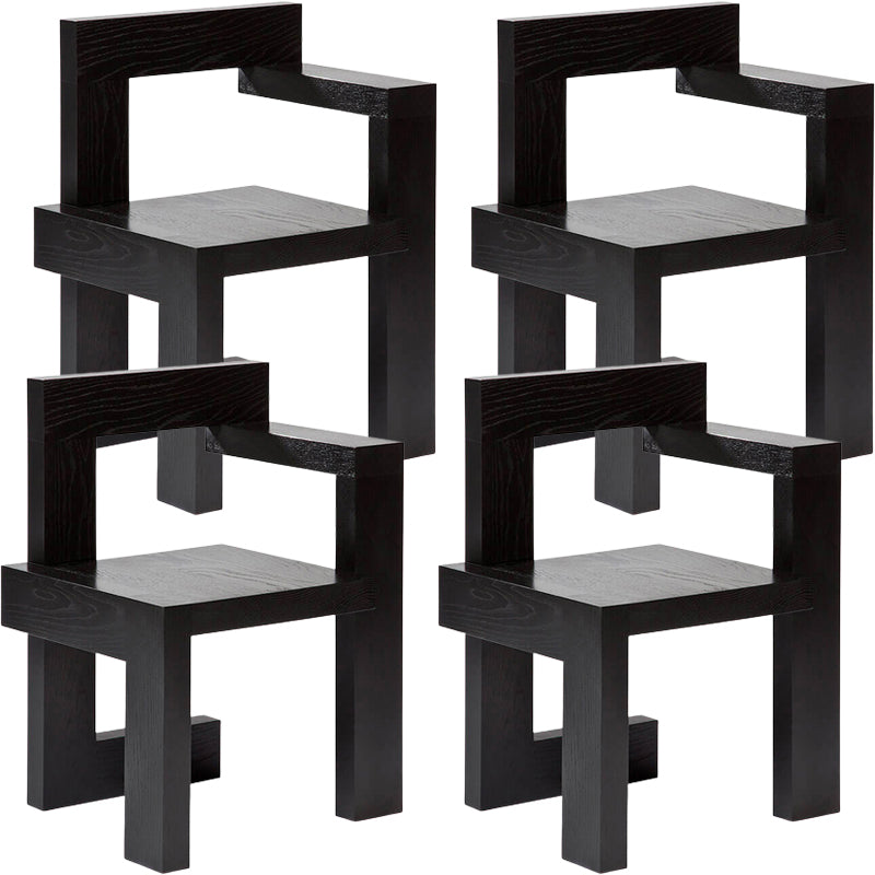 Moderner Armstuhl Holz offener Essakzent -Stuhl für Zuhause