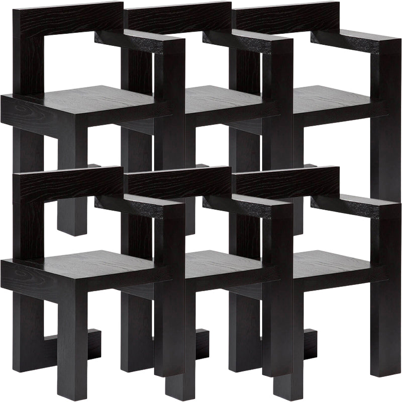 Moderner Armstuhl Holz offener Essakzent -Stuhl für Zuhause