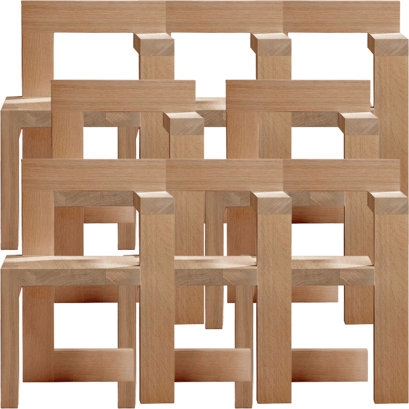 Moderner Armstuhl Holz offener Essakzent -Stuhl für Zuhause