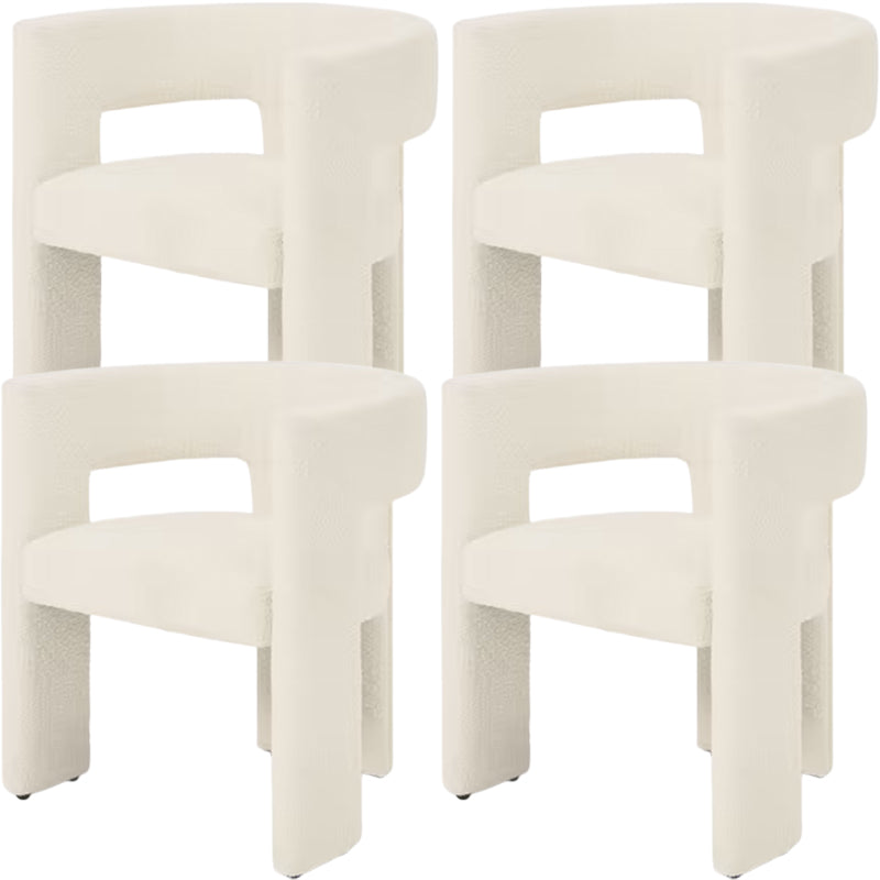 Moderne stijl armstoel houten open achterkant dineren accentstoel voor thuis