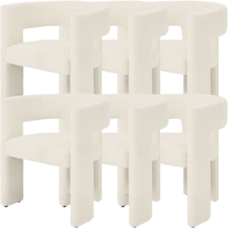 Moderne stijl armstoel houten open achterkant dineren accentstoel voor thuis