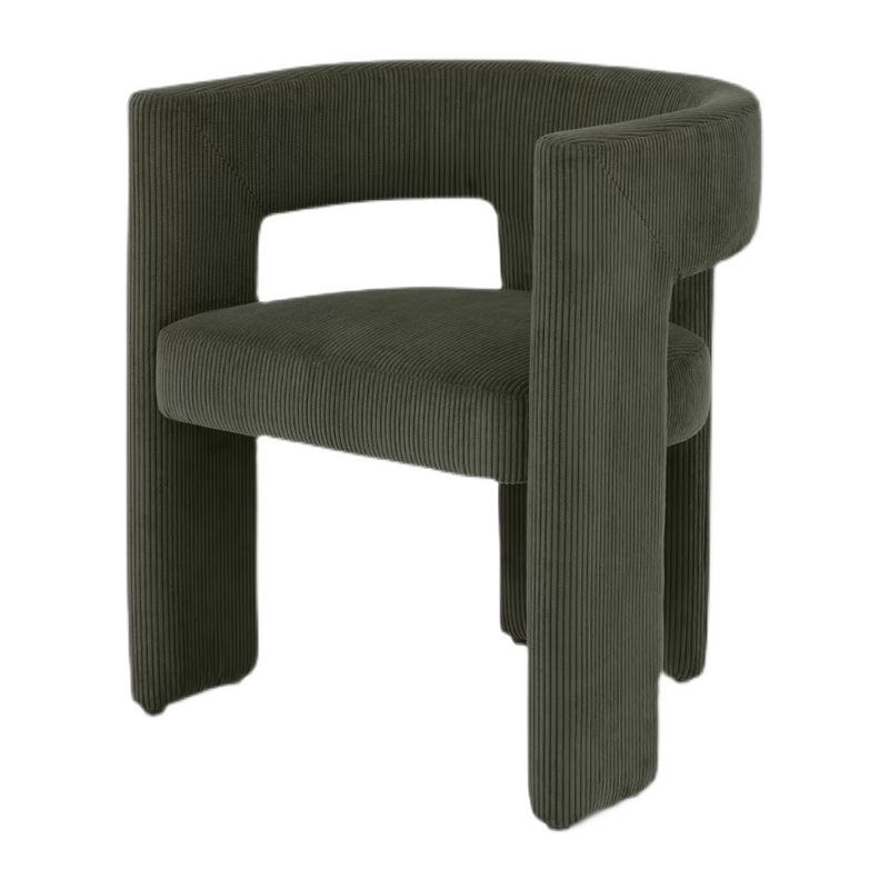 Moderne stijl armstoel houten open achterkant dineren accentstoel voor thuis