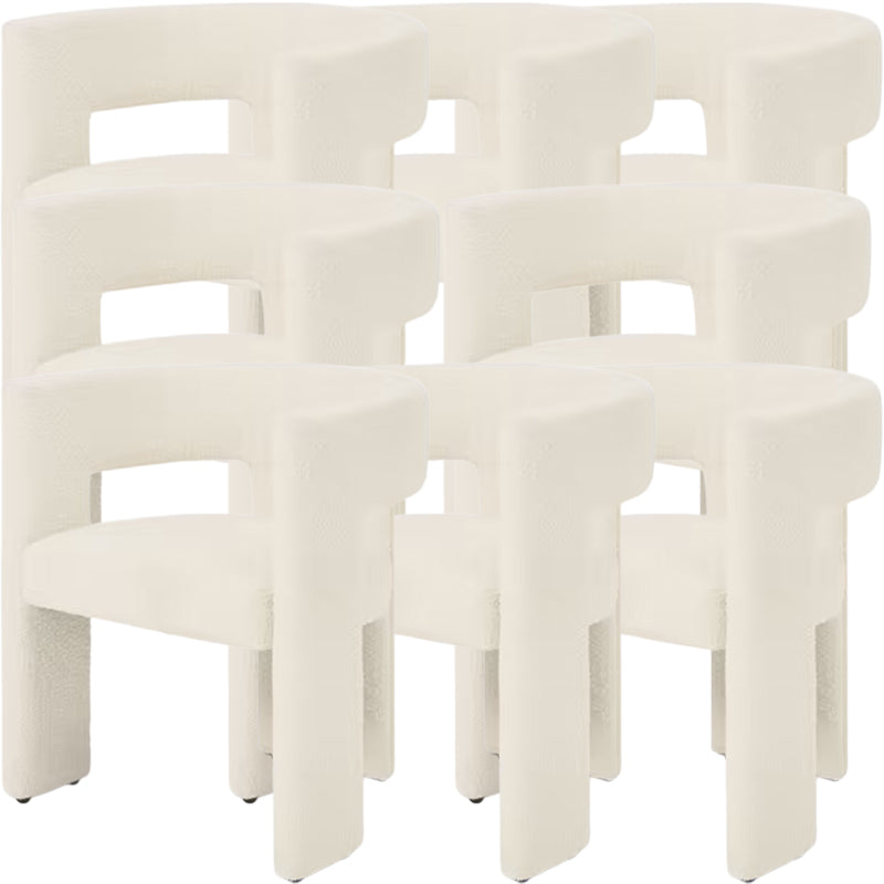 Moderne stijl armstoel houten open achterkant dineren accentstoel voor thuis