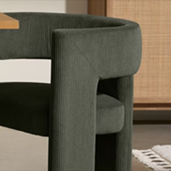 Moderne stijl armstoel houten open achterkant dineren accentstoel voor thuis