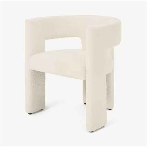 Moderne stijl armstoel houten open achterkant dineren accentstoel voor thuis