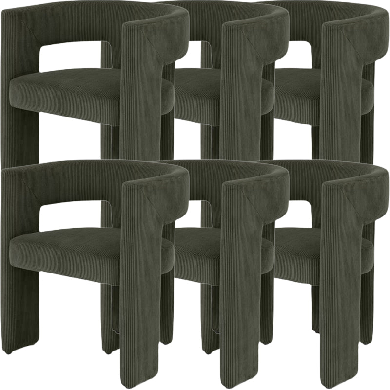 Moderne stijl armstoel houten open achterkant dineren accentstoel voor thuis