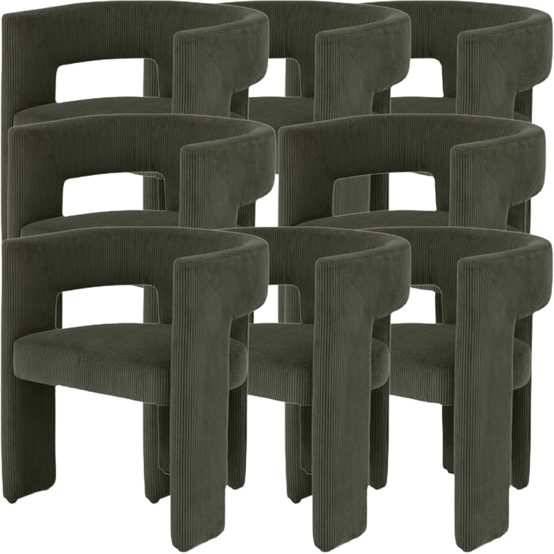 Moderne stijl armstoel houten open achterkant dineren accentstoel voor thuis