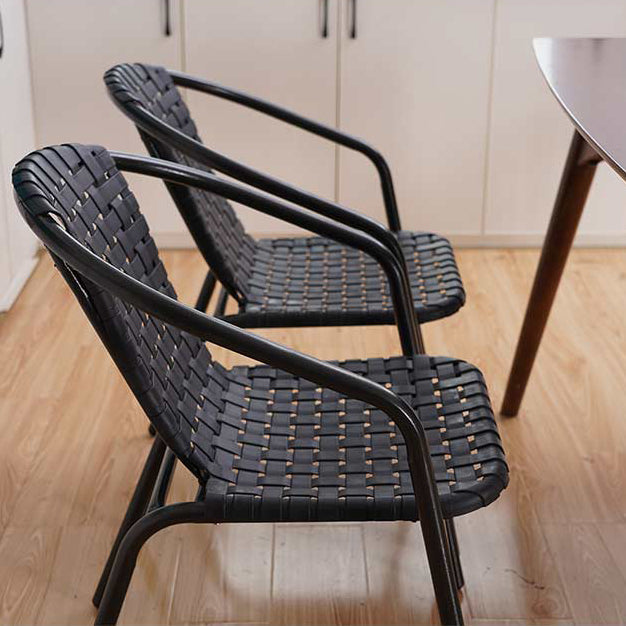 Eigentijdse stijl armstoel plastic dineren accentstoel voor eetkamer