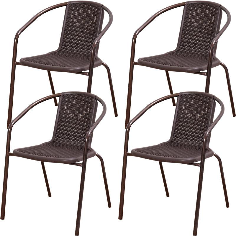 Eigentijdse stijl armstoel plastic dineren accentstoel voor eetkamer