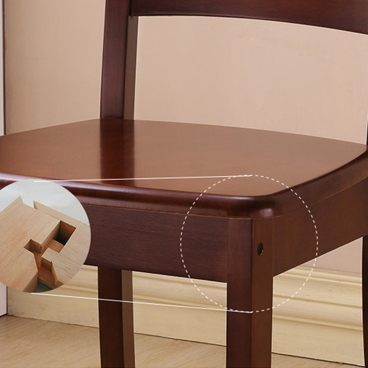 Sillas de comedor de madera sólida sillas de comedor sin brazo de estilo moderno
