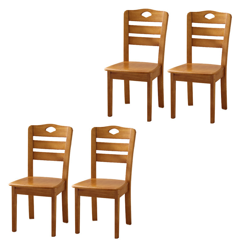 Sillas de comedor de madera sólida sillas de comedor sin brazo de estilo moderno