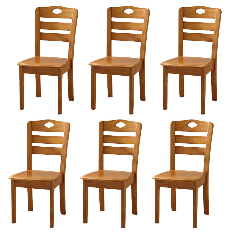 Sillas de comedor de madera sólida sillas de comedor sin brazo de estilo moderno