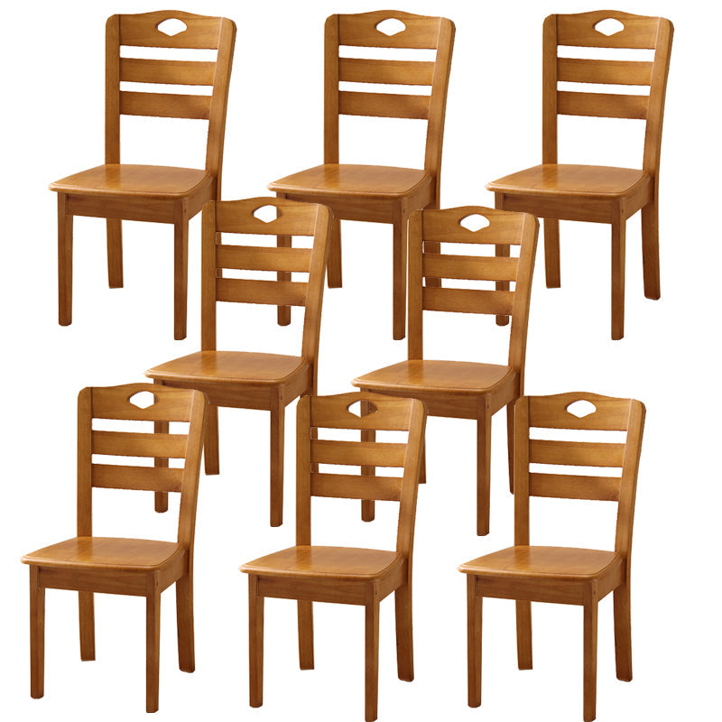 Sillas de comedor de madera sólida sillas de comedor sin brazo de estilo moderno