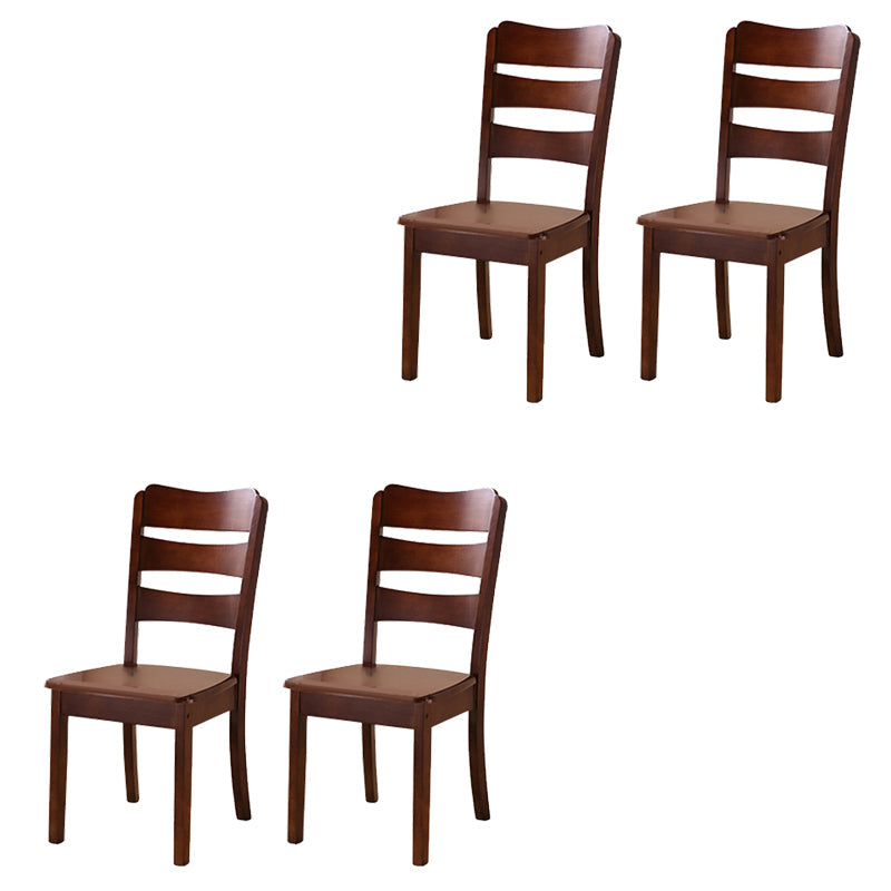 Sillas de comedor de madera sólida sillas de comedor sin brazo de estilo moderno