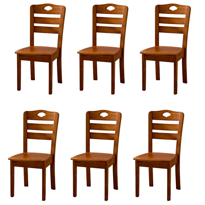 Sillas de comedor de madera sólida sillas de comedor sin brazo de estilo moderno