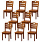 Sillas de comedor de madera sólida sillas de comedor sin brazo de estilo moderno