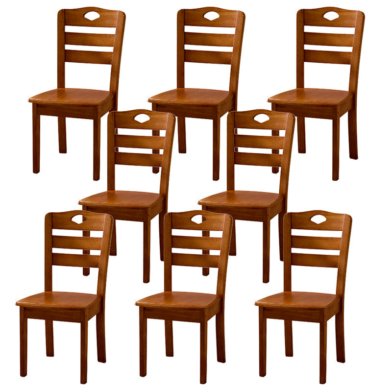 Sillas de comedor de madera sólida sillas de comedor sin brazo de estilo moderno