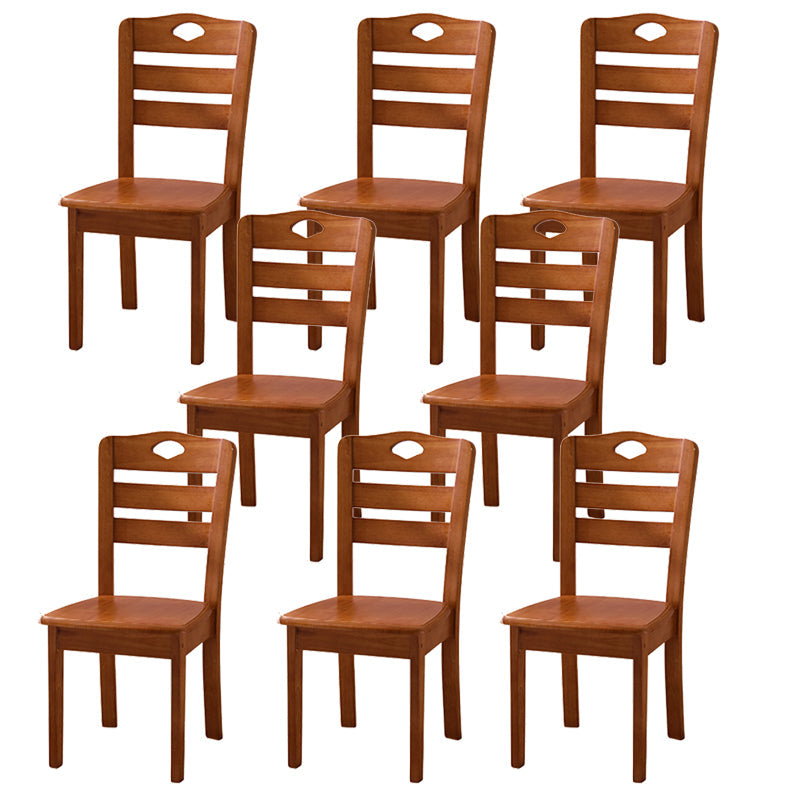 Sillas de comedor de madera sólida sillas de comedor sin brazo de estilo moderno