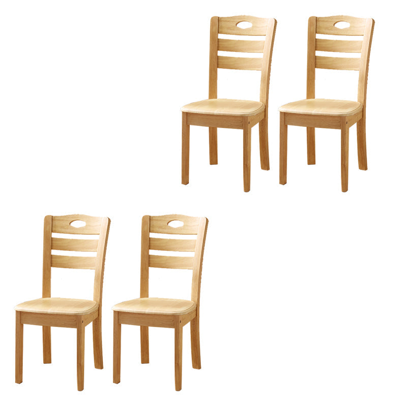 Sillas de comedor de madera sólida sillas de comedor sin brazo de estilo moderno